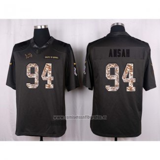 Camiseta NFL Anthracite Detroit Lions Ansah 2016 Salute To Service