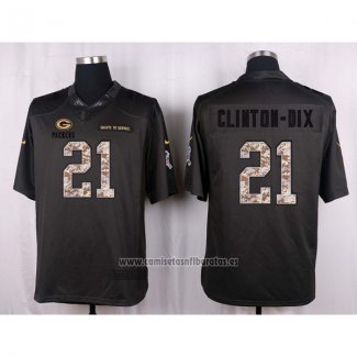 Camiseta NFL Anthracite Green Bay Packers Clinton-Dix 2016 Salute To Service