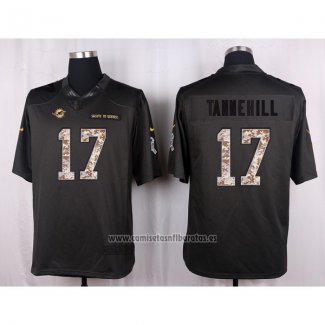 Camiseta NFL Anthracite Miami Dolphins Tannehill 2016 Salute To Service