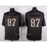 Camiseta NFL Anthracite New England Patriots Gronkowski 2016 Salute To Service