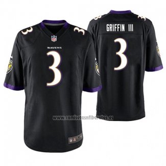 Camiseta NFL Game Baltimore Ravens Robert Griffin III Negro
