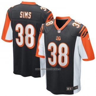 Camiseta NFL Game Cincinnati Bengals Leshaun Sims Negro