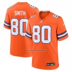 Camiseta NFL Game Denver Broncos Rod Smith Mile High Collection 1977 Throwback Retired Naranja