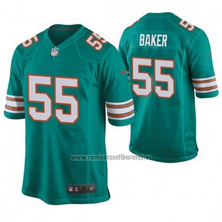 Camiseta NFL Game Dolphins Jerome Baker Throwback Verde