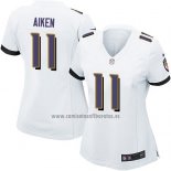 Camiseta NFL Game Mujer Baltimore Ravens Aiken Blanco