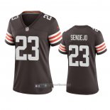 Camiseta NFL Game Mujer Cleveland Browns Andrew Sendejo Marron