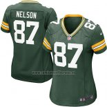 Camiseta NFL Game Mujer Green Bay Packers Nelson Verde Militar
