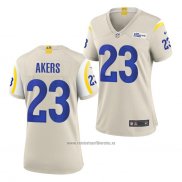 Camiseta NFL Game Mujer Los Angeles Rams Cam Akers Blanco