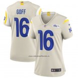 Camiseta NFL Game Mujer Los Angeles Rams Jared Goff Crema