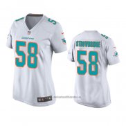 Camiseta NFL Game Mujer Miami Dolphins Jason Strowbridge Blanco
