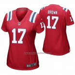 Camiseta NFL Game Mujer New England Patriots Antonio Brown Rojo