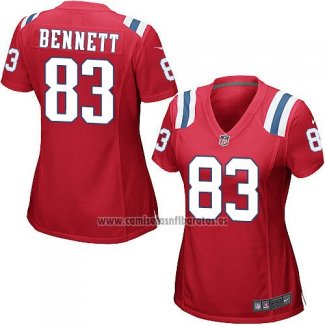 Camiseta NFL Game Mujer New England Patriots Bennett Rojo