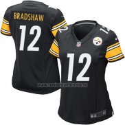 Camiseta NFL Game Mujer Pittsburgh Steelers Bradshaw Negro