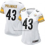 Camiseta NFL Game Mujer Pittsburgh Steelers Polamalu Blanco