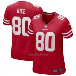 Camiseta NFL Game Mujer San Francisco 49ers Jerry Rice Retired Rojo