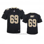 Camiseta NFL Game Nino New Orleans Saints Margus Hunt Negro