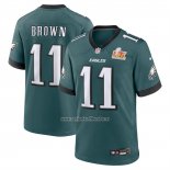 Camiseta NFL Game Philadelphia Eagles AJ Brown Super Bowl LIX Midnight Verde