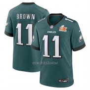 Camiseta NFL Game Philadelphia Eagles AJ Brown Super Bowl LIX Midnight Verde
