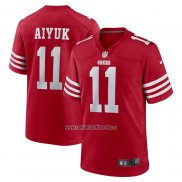 Camiseta NFL Game San Francisco 49ers Brandon Aiyuk Rojo2