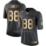 Camiseta NFL Gold Anthracite New England Patriots Bennett Salute To Service 2016 Negro