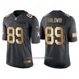 Camiseta NFL Gold Anthracite Seattle Seahawks Baldwin Salute To Service 2016 Negro