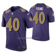 Camiseta NFL Legend Baltimore Ravens Kenny Young Violeta Color Rush