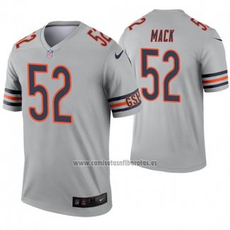 Camiseta NFL Legend Chicago Bears 52 Khalil Mack Inverted Gris