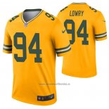Camiseta NFL Legend Green Bay Packers Dean Lowry Inverted Oro