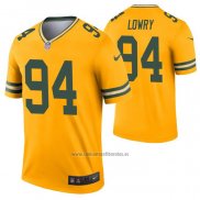 Camiseta NFL Legend Green Bay Packers Dean Lowry Inverted Oro