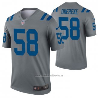 Camiseta NFL Legend Indianapolis Colts Bobby Okereke Inverted Gris