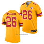 Camiseta NFL Legend Kansas City Chiefs Damien Williams Inverted Oro