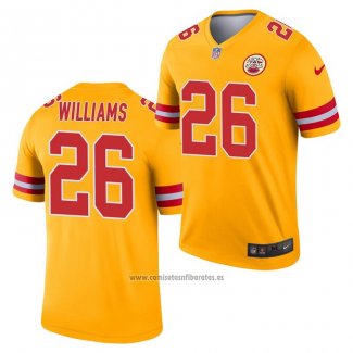 Camiseta NFL Legend Kansas City Chiefs Damien Williams Inverted Oro