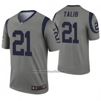 Camiseta NFL Legend Los Angeles Rams 21 Aqib Talib Inverted Gris