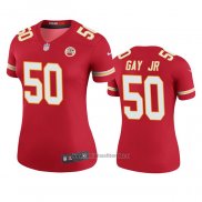 Camiseta NFL Legend Mujer Kansas City Chiefs Willie Gay Jr. Rojo Color Rush