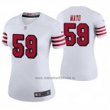 Camiseta NFL Legend Mujer San Francisco 49ers David Mayo Blanco Color Rush