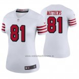 Camiseta NFL Legend Mujer San Francisco 49ers Jordan Matthews Blanco Color Rush