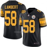 Camiseta NFL Legend Pittsburgh Steelers Lambert Negro