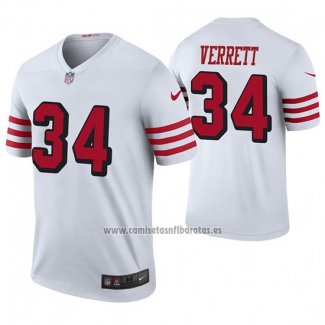 Camiseta NFL Legend San Francisco 49ers Jason Verrett Blanco Color Rush