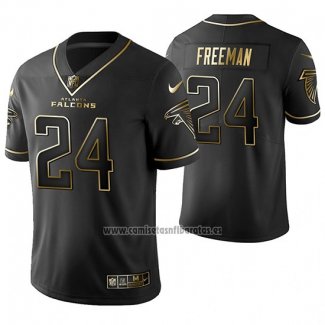 Camiseta NFL Limited Atlanta Falcons Devonta Freeman Golden Edition Negro