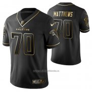 Camiseta NFL Limited Atlanta Falcons Jake Matthews Golden Edition Negro