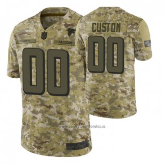 Camiseta NFL Limited Atlanta Falcons Personalizada Salute To Service Verde