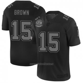 Camiseta NFL Limited Baltimore Ravens Brown 2019 Salute To Service Negro