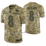 Camiseta NFL Limited Baltimore Ravens Lamar Jackson 2018 Salute To Service Camuflaje