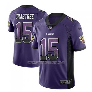 Camiseta NFL Limited Baltimore Ravens Michael Crabtree Violeta 2018 Rush Drift Fashion