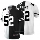 Camiseta NFL Limited Baltimore Ravens R.Lewis White Black Split