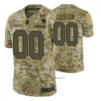 Camiseta NFL Limited Dallas Cowboys Personalizada Salute To Service Verde