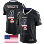 Camiseta NFL Limited Dallas Cowboys Prescott Rush USA Flag Negro