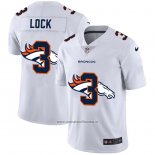 Camiseta NFL Limited Denver Broncos Lock Logo Dual Overlap Blanco