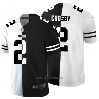 Camiseta NFL Limited Green Bay Packers Crosby White Black Split