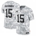 Camiseta NFL Limited Kansas City Chiefs Patrick Mahomes 2024 Salute To Service Gris